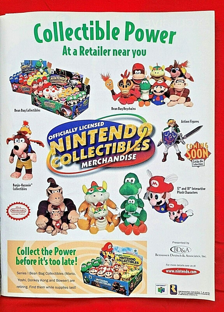 RARE! 1998 Nintendo Collectibles Merchandise ZELDA MARIO = Promo