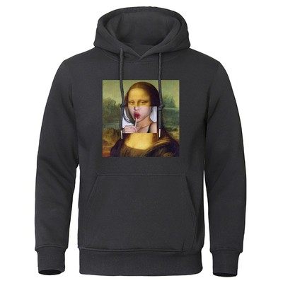 Mona Lisa Felpe con cappuccio Lecca-lecca labbra Felpa con Cappuccio  Primavera Autunno Abiti Da Uomo Felpa Caldo | eBay