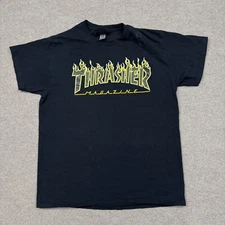 Thrasher Magazine Graphic T Shirt Men's Size M Black Short Sleeve Skateboarding