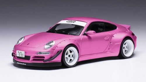 Miniature IXO 1/43 Porsche 997 RWB – Rose Métallisé – MOC338 – Neuf
