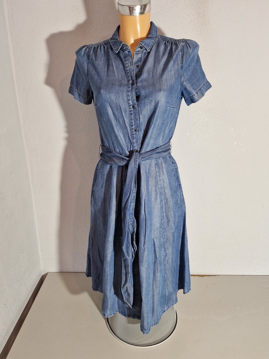 esprit hemdblusenkleid blau