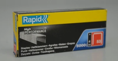 Rapid High PERFORMANCE 5000 Stück Heftklammer typ 53 4mm, Rückenbreite 11,4 mm