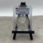 American Silver Eagle 2009 First Strike Flag PCGS MS70 One Dollar Coin 1 Oz