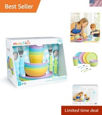 16pc Baby and Toddler Feeding Supplies Set - Includes Plates, Bowls, Cups and...