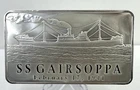 10 Oz .999 Fine Silver SS Gairsoppa Shipwreck Bar w COA