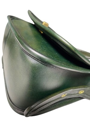 Old Coach Made In USA 9965 Shoulder Bag Green Turn Lock Vintage