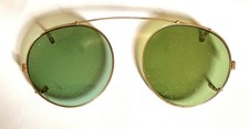 Vintage RAY BAN 12k Gold Fill Clip-On SUNGLASSES Green Lenses Bausch  Lomb Case