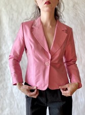 Vintage Soft Pink Silk Blazer   Chic, Cropped  Effortless