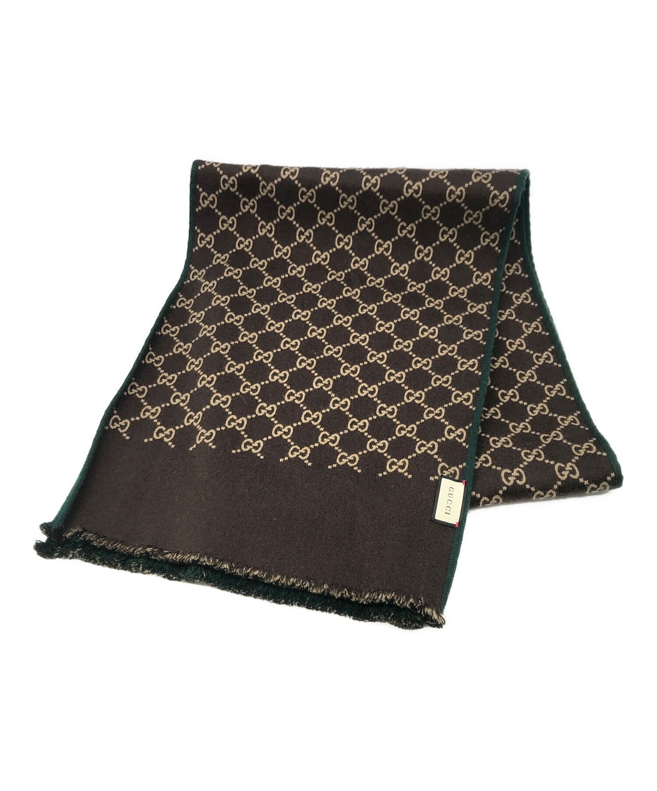 GUCCI Reversible Cashmere Muffler in Classic Check Pattern 323