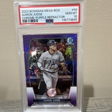 2023 Bowman Mega Box Aaron Judge Chrome-Purple Refractor /250 PSA 10 #59