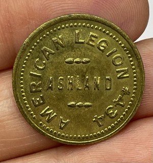 AMERICAN LEGION ASHLAND 10 CENT TRADE TOKEN USA