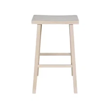30 In. Unfinished Wood Bar Stool