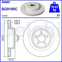 2X Delphi Bremsscheibe BG9199C FüR Chrysler Dodge