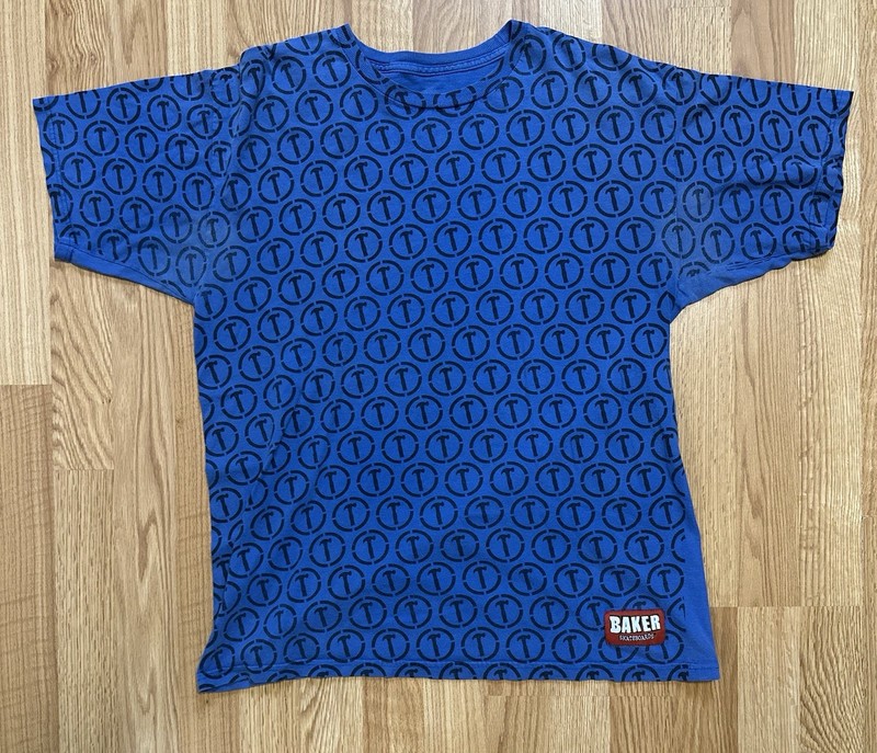 Baker Skateboards 2000s Hammers All Over Print T Shirt Skateboarding Streetwear
