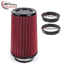 3 3.5 4 Inlet Performance Cold Air Intake Filter 10.5 Tall Red Universal