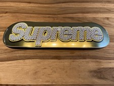 Skateboard Deck Supreme 8'25 pollici Bling Box logo tavola oro hype raro