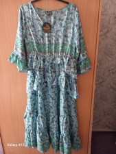 Stunning Maxi Silk Dress . Free Size . Chest Size 40 Approx.