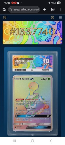 Shuckle-GX graded ACE 10 for sale on eBay