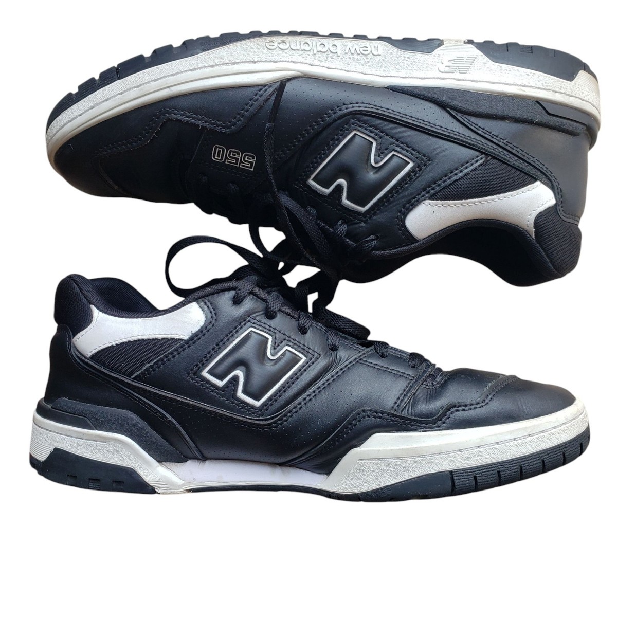 New Balance 550 Black White Lifestyle Sneaker BB550SV1 Men\'s Size 13 D New Balance 550 Mens Lifestyle Shoes White Black BB550HA1  main image 4