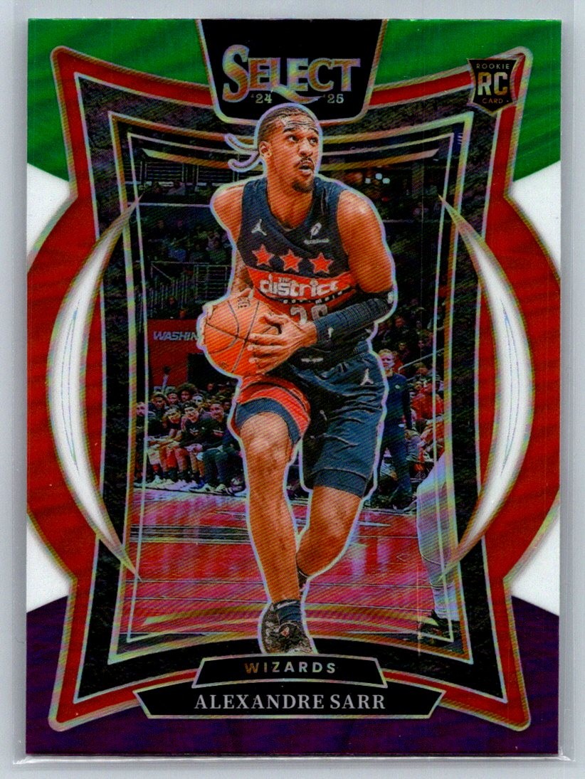 2024-25 Panini Select #73 Alexandre Sarr Tri-Color Prizm