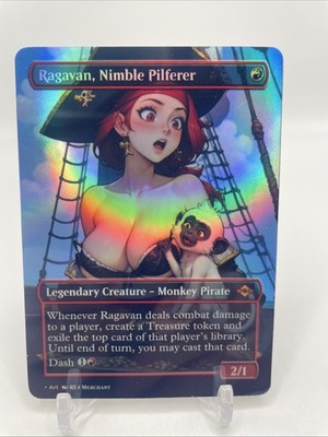 MTG - Ragavan, Nimble Pilferer Foil waifu fanart  Style - EDH / Playtest V2