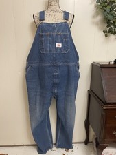 VTG Men 50x32 Roundhouse Overalls Advertising Straps Farmer Rancher Work Utility