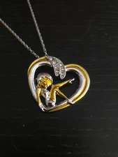 Betty Boop Silver Gold Necklace