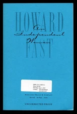 Howard FAST / An Independent Woman Uncorrected Proof 1st 1997
