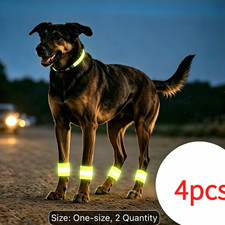 High-Visibility Reflective Nylon Dog Leg Wraps Bands, One Size, All Breeds