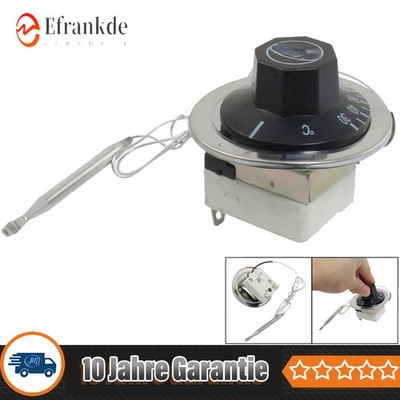 Temperaturschalter Kapillar Thermostat AC 16A 30-110°C Für Backofen Kühlschrank