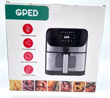 GPED 1500 Watts Air Fryer With Large Screen Touch Panel  - Silver