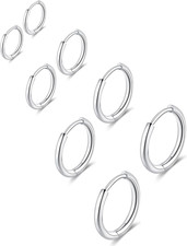 316L Surgical Stainless Steel Huggie Hoop Earrings 6Mm 8Mm 10Mm 11Mm 12Mm 14Mm H