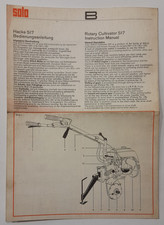 SOLO Motorhacke 517 Original Bedienungsanleitung Sammler selten