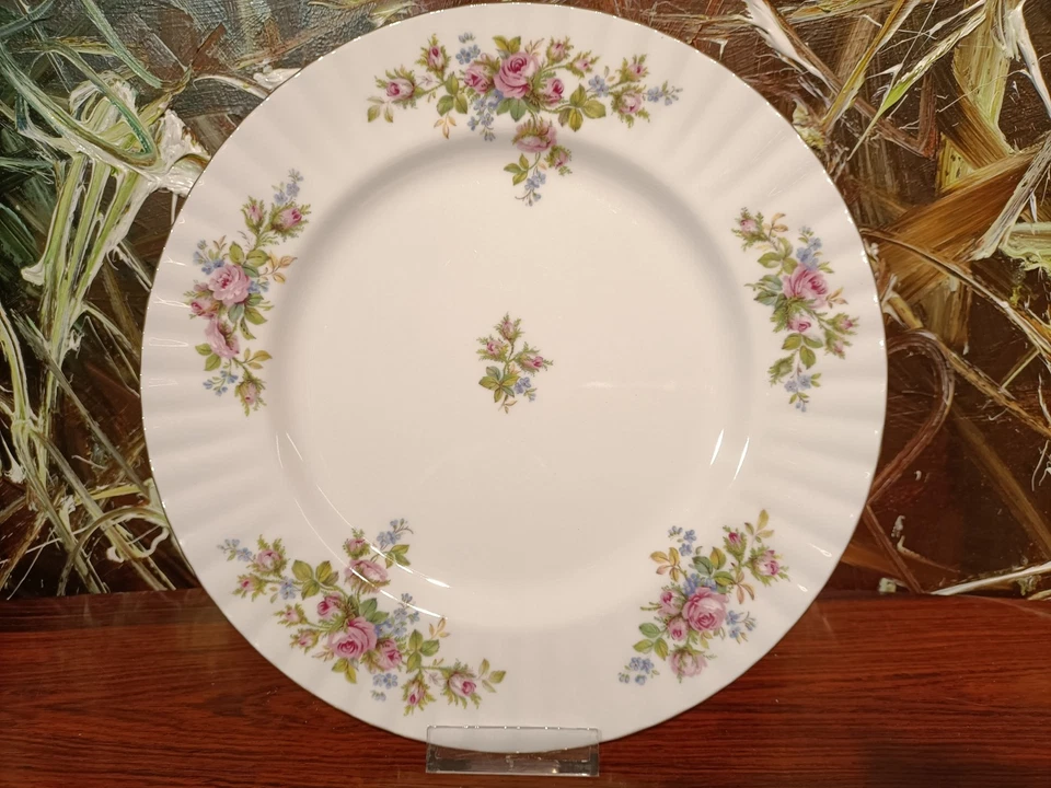 ROYAL ALBERT England MOSS ROSE 6 edle Speiseteller Ø 26cm - Bild 3 von 4