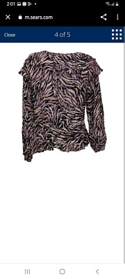 Democary Blouse.  Woven purple