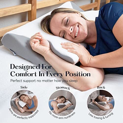 SUTERA - Contour Memory Foam Pillow for Sleeping Orthopedic Cervical Support - Picture 3 of 8