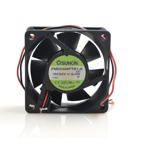 SUNON Cooling Fan PMD2406PTB1-A 24V 6.0W 6CM 6025 60x60x25mm 2.4"x2.4"x1" - Picture 4 of 5