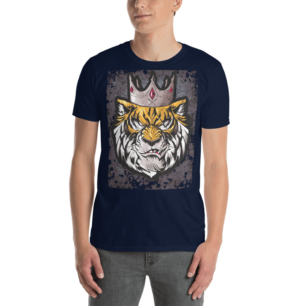 KING TIGER CARTOON TRENDY GRAPHIC COOL DESIGN Short-Sleeve