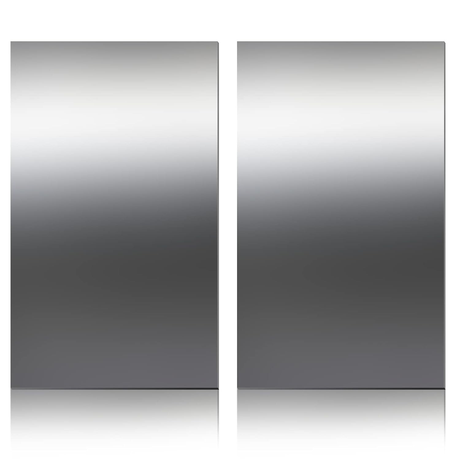 Funrous 2 Pcs 304 Stainless Steel Sheet 12 X 6 X 0.018 Inch Metal Sheet for Craf