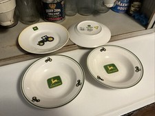 John Deere 2 salad plate/ 2 bowls dish 9” by Gibson 4 Pieces/2 Sets NEW