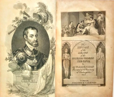 👑 W.Robertson: THE HISTORY OF THE REIGN OF THE EMPEROR CHARLES V. 1809 London - Bild 1 von 4