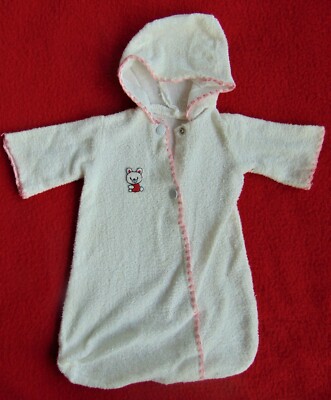 VINTAGE TERRYCLOTH AFTER BATH/ SLEEPING OUTFIT FOR 13'' DOLL~ EXCELLENT CONDITION