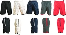 Men's Cargo Swimming Short Striped Board Surf Short Swim Trunks With Mesh Lining