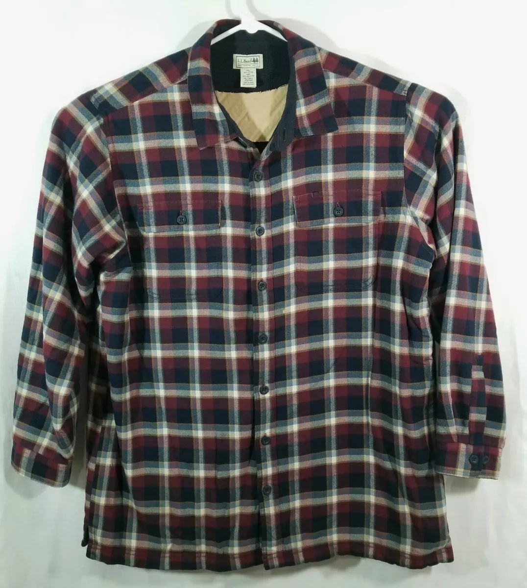 Ll bean fleece lined clearance flannel
