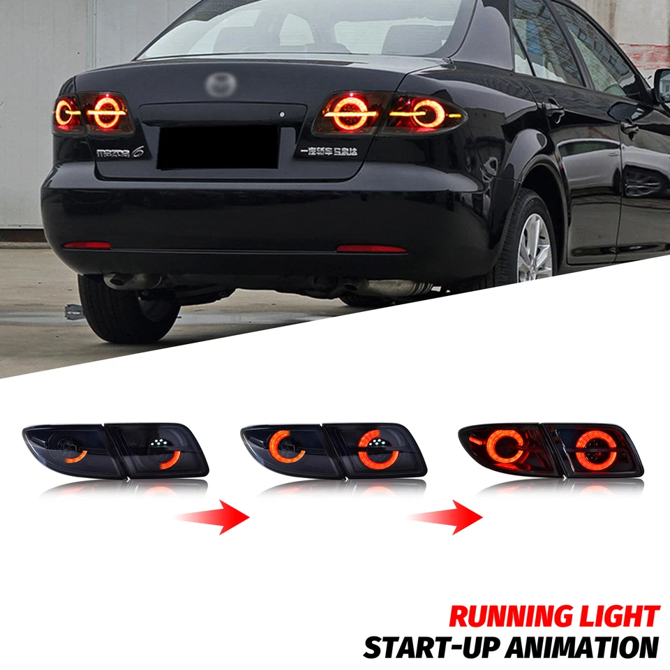Luces traseras LED secuenciales para Mazda 6 2003-2008 sedán animación luces traseras Foto 4 de 4