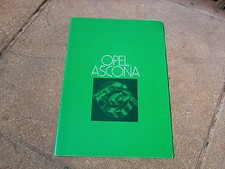 OPEL ASCONA SALES BROCHURE PUBLISHED MARCH 1978 GM VAUXHALL 