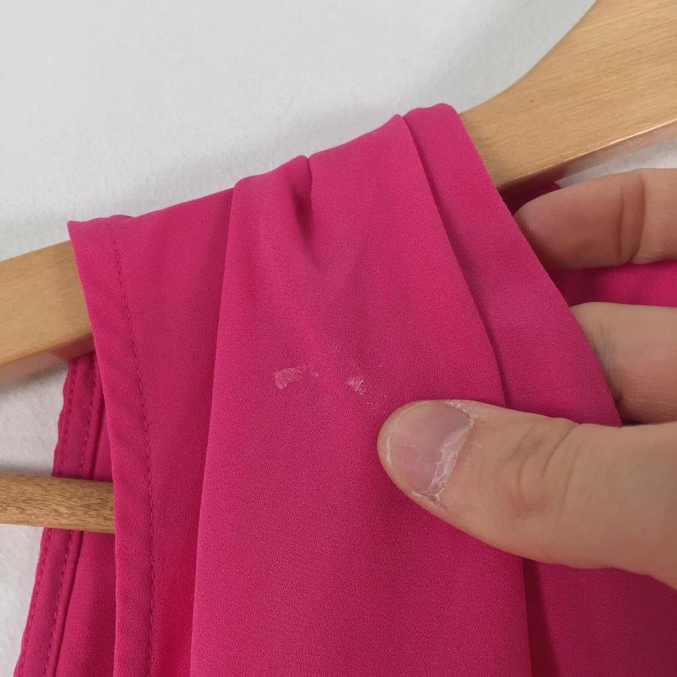 Mossimo womens tank top size M pink sleeveless V-neck solid 030414 Foto 3 de 4