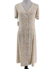 Babaton Women's Elin Button Front Midi Dress Size XXS NEW