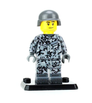 Battle Brick Urban Camo Soldier made with real LEGO  minifigure