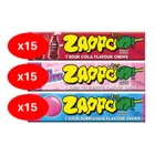 COMBO ZAPPO x 45 26g PACKETS - SOUR BUBBLEGUM, COLA & TUTTI FRUTTI FLAVOUR CHEWS